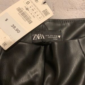 ZARA small leather jeans